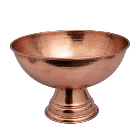 Champanheira Balde Gelo Cobre Puro Funda Com Pé Sem Alça 20L Metal Arte