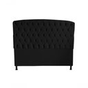 Ver imagem 2 de Kit Dubaí Cabeceira de Cama Box Casal e Recamier Baú Solteiro 90 Cm Suede Preto do Lar Móveis