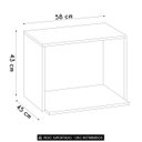 Ver imagem 4 de Suporte Micro-Ondas Forno 58cm Aéreo Grafite Z44 - Mpozenato