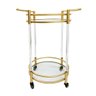Carrinho Auxiliar Redondo de Acrílico e Dourado 71 cm - 3