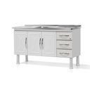 Ver imagem 1 de GABINETE DE COZINHA 100% AÇO PARA PIA 1.50 MT 3 PORTAS 3 GAVETAS -BRANCO -MARROART