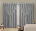Ver imagem 2 de Cortina Blackout PVC 4,00m X 2,70m Com Voil Cinza