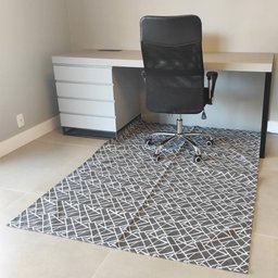 Tapete para Sala 135x200cm Geométrico Cinza Antiderrapante Jacquard Moderno Quarto - 1 Tapete para Sala 135x200cm Geométrico Cinza Antiderrapante Jacquard Moderno Quarto - 1
