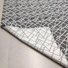 Tapete para Sala 135x200cm Geométrico Cinza Antiderrapante Jacquard Moderno Quarto - 2
