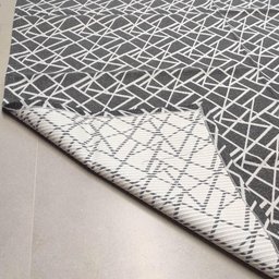 Tapete para Sala 135x200cm Geométrico Cinza Antiderrapante Jacquard Moderno Quarto - 2 Tapete para Sala 135x200cm Geométrico Cinza Antiderrapante Jacquard Moderno Quarto - 2