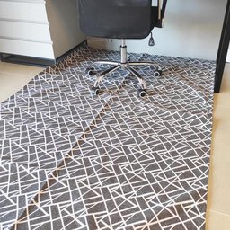 Tapete para Sala 135x200cm Geométrico Cinza Antiderrapante Jacquard Moderno Quarto - 5 Tapete para Sala 135x200cm Geométrico Cinza Antiderrapante Jacquard Moderno Quarto - 5