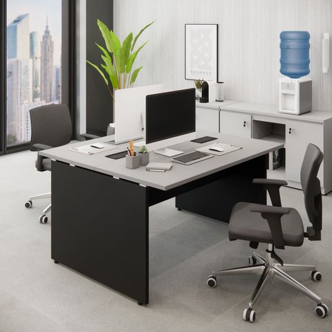 Plataforma Trabalho Pé Painel Cinzas C/ Pre 135cm X 120cm F5