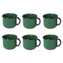 Ver imagem 1 de Jogo de Xícara de Chá 06 Peças Esmaltada Verde 240 ml Ewel