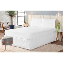 Jogo de Cama de Solteiro 2 pç Lençol Laura Percal de Microfibra Liso Branco - 2