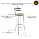 Ver imagem 5 de Bancada Gourmet Ilha Industrial Mel/arenas com 2 Banquetas Jade Mel/arenas/linho Fendi