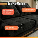 Ver imagem 4 de Sofá Retrátil e Reclinável 3 Lugares 2,30m Bahamas Preto