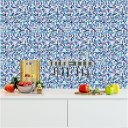 Ver imagem 2 de Papel de Parede Decorativo Pastilhas em Tons de Azul 1,50m