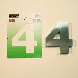 Números Inox (algarismos) - Para Fachadas - 15cm - (Nº 4) - 2