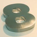 Ver imagem 3 de Números Inox (algarismos) - Para Fachadas - 15cm - (Nº 8)