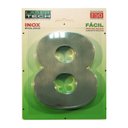 Ver imagem 1 de Números Inox (algarismos) - Para Fachadas - 15cm - (Nº 8)