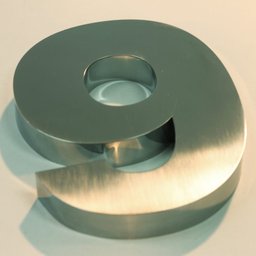 Números Inox (algarismos) - Para Fachadas - 15cm - (Nº 9) - 3