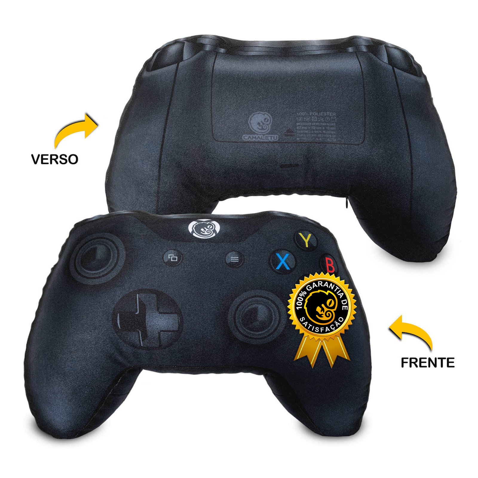 Almofada Gamer Controle de Video Game Joystick Xpillowbox One Preto - 4