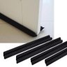 Kit Protetor e Veda Porta Contra Insetos e Poeira 80cm - 04 Peças - Preto - 1