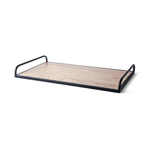 Bandeja Decorativa Retangular em MDF e Metal 50cm 16865 Mart