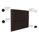 Ver imagem 2 de Cabeceira Cama Box Reta Queen 160cm Luna Corino C/frame Marrom