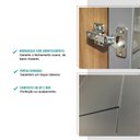 Ver imagem 5 de Balcão de Canto Bella 1 Porta Nog/cinza 94cm Carraro