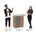 Ver imagem 6 de Balcão de Canto Bella 1 Porta Nog/cinza 94cm Carraro