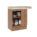 Ver imagem 3 de Balcão de Canto Bella 1 Porta Nog/cinza 94cm Carraro