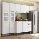 Ver imagem 1 de Cozinha Completa Aço com Tampo 14 Ptas 2 Gav Bella Branco