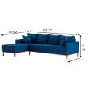 Ver imagem 4 de Sofá 4 Lugares Beny com Chaise Esquerdo Linho Azul