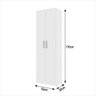 Armário Multiuso 2 Portas e 3 Prateleiras Internas Macau 170cm - Branco - 3