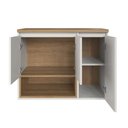Ver imagem 3 de Gabinete de Banheiro Suspenso 80cm Cecília com 03 Portas e 01 Nicho Mel/Arenas sem Cuba
