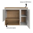 Ver imagem 5 de Gabinete de Banheiro Suspenso 80cm Cecília com 03 Portas e 01 Nicho Mel/Arenas sem Cuba