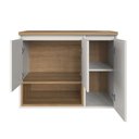 Ver imagem 3 de Gabinete de Banheiro Suspenso 80cm Cecília com 03 Portas e 01 Nicho Mel/arenas sem Cuba