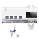 Ver imagem 1 de Dispenser Pasta de Dentes Automatico Luz Ultravioleta Elimina Bacterias Esterilizador Suporte Escova