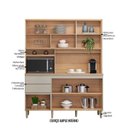 Ver imagem 4 de Armário de Cozinha 163 Cm 5 Portas 2 Gavetas Jequitibá Gris