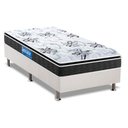 Ver imagem 1 de Cama Box Solteiro: Colchão Espuma Probel D40 Guarda Costas Premium Hiper Firme + Base White(88x188)