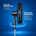 Ver imagem 7 de Ventilador de Coluna Mondial 140W 40cm 8 Pás 3 Velocidades Vstf-40C-8P-Bs 110V