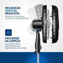 Ver imagem 3 de Ventilador de Coluna Mondial 140W 40cm 8 Pás 3 Velocidades Vstf-40C-8P-Bs 110V