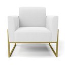 Ver imagem 5 de Poltrona Sala Estar Industrial Alta Dourado Kit 2 Marisa Bouclê D03 - D’Rossi