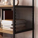 Ver imagem 5 de Conjunto Sala com 2 Estantes em Aço Estilo Industrial Cor:mel com Preto