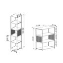 Ver imagem 6 de Conjunto Sala com 2 Estantes em Aço Estilo Industrial Cor:mel com Preto