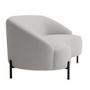 Ver imagem 7 de Sofá Curvo Porto 03 Lugares 180cm Pés Preto Bouclé Cinza Claro - Nexta Casa