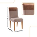 Ver imagem 3 de Mesa de Jantar Diane 180cm Tampo Mdf com Vidro com 6 Cadeiras Andes Moderna Mobília