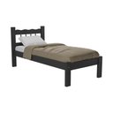 Ver imagem 1 de Cama Solteiro Madeira Maciça com Colchão Incluso Madri Multimóveis VCR4161 Preto