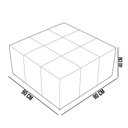 Ver imagem 4 de Puff Decorativo para Sala de Estar Quadrado Milano 90x90cm W01 Linho Bege - Lyam Decor