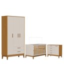 Ver imagem 1 de Quarto de Bebê Flip e Cômoda Sapateira Areia Acetinado Savana - Reller