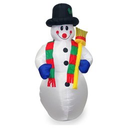 Boneco De Neve Gigante 1 metro e 80 cm Inflavel Natal Decorativo Natalina - 1