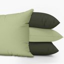 Ver imagem 1 de Kit 4 Capas Almofadas Decorativas Duplas Lisas 45x45 Id Decor Cor:bege e Verde Unimed