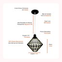 Ver imagem 5 de Luminária Kolonial Clown Iv Terraço Sala Quarto de Teto Luxo:bambu