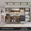 Ver imagem 6 de Armário de Cozinha Completa 293cm Rustic/Cinza Emilly Madesa 10